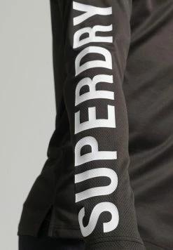 Superdry SPORT TRAIN MOCK NECK LOGO - Long Sleeved Top - Black -Superdry Shop 7376e1739b934462b76485230fa4ad0d