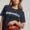 Superdry VINTAGE COOPER CLASSIC - Print T-shirt - Eclipse Navy
