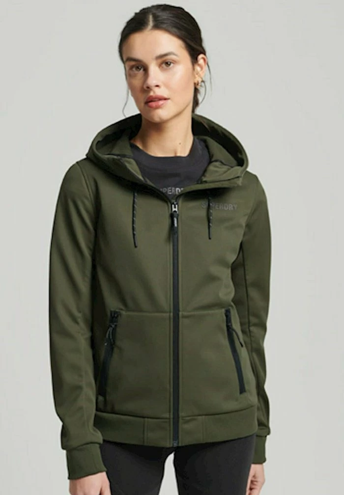 Superdry CODE TECK SOFTSHELL - Summer Jacket - Dark Moss 1 Superdry CODE TECK SOFTSHELL - Summer Jacket - Dark Moss
