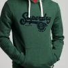 Superdry VINTAGE SCRIPT STYLE - Hoodie - Heritage Pine Green Marl