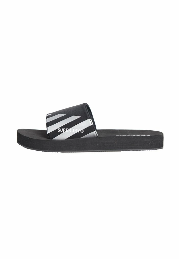 Superdry Pool Slides - Black Metallic 2 Superdry Pool Slides - Black Metallic - Image 2