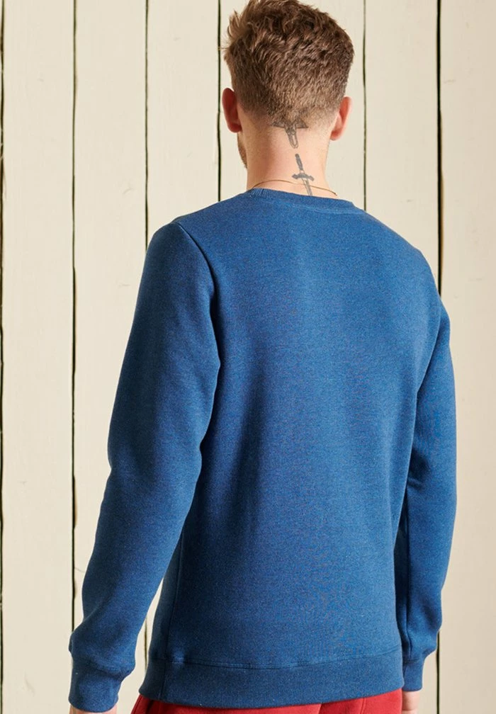 Superdry VINTAGE LOGO CREW - Sweatshirt - Bright Blue Marl 2 Superdry VINTAGE LOGO CREW - Sweatshirt - Bright Blue Marl - Image 2