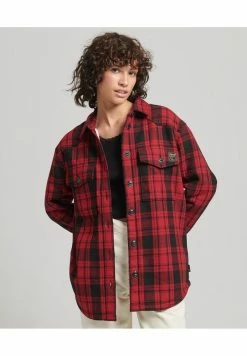 Superdry BORG - Light Jacket - Red Check