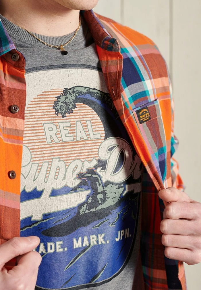 Superdry VINTAGE ITAGO - Print T-shirt - Dark Marl 2 Superdry VINTAGE ITAGO - Print T-shirt - Dark Marl - Image 2