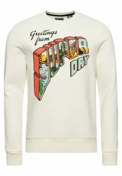 Superdry TRAVEL POSTCARD GRAPHIC - Sweatshirt - Ecru -Superdry Shop 74fecb1ad84f4287ba859a2dca98227d