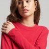 Superdry VINTAGE - Long Sleeved Top - Papaya Red Marl