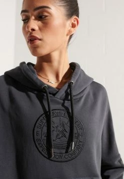 Superdry EXPEDITION GRAPHIC CROP - Hoodie - Black -Superdry Shop 7508be540b93455cb0ef3fcf21847764