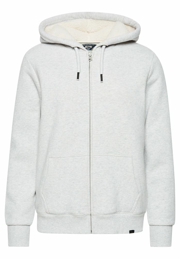 Superdry ESSENTIAL BORG - Zip-up Sweatshirt - Glacier Grey Marl 5 Superdry ESSENTIAL BORG - Zip-up Sweatshirt - Glacier Grey Marl - Image 5