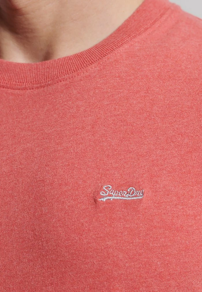 Superdry VINTAGE LOGO MICRO - Basic T-shirt - Coral Marl 2 Superdry VINTAGE LOGO MICRO - Basic T-shirt - Coral Marl - Image 2