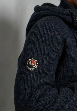 Superdry EXPEDITION - Zip-up Sweatshirt - Blue Black Twist -Superdry Shop 75680c83900e4599a232df5ab1baf82e