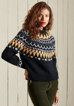 Superdry Jumper - Navy Fairisle -Superdry Shop 758fd3a8eb874f2a8afea26a605c69ca