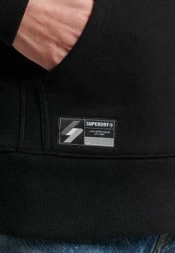 Superdry CODE MICRO LOGO - Hoodie - Black -Superdry Shop 7609232438fd4b8d8a6557ef6ed5a477