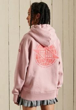 Superdry GRAPHIC - Hoodie - Soft Pink