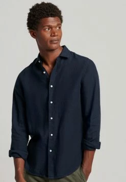 Superdry LONG SLEEVE - Shirt - Navy