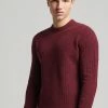 Superdry VINTAGE TEXTURED CREW - Jumper - Red Heather