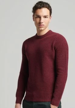 Superdry VINTAGE TEXTURED CREW - Jumper - Red Heather