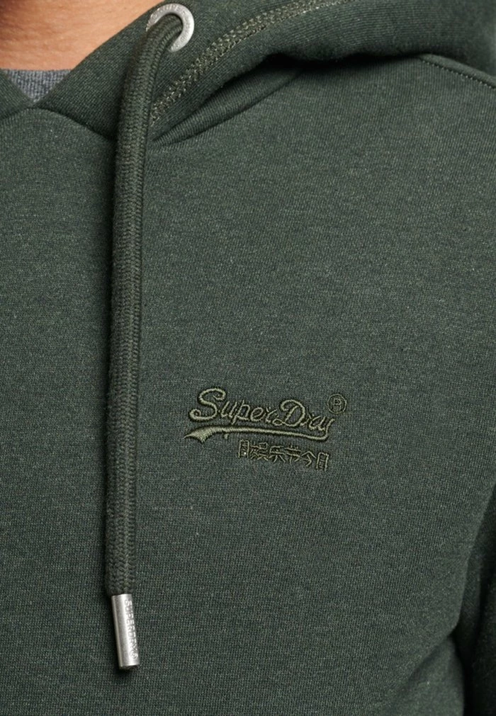 Superdry LOGO EMBROIDERED - Hoodie - Dark Olive Marl 3 Superdry LOGO EMBROIDERED - Hoodie - Dark Olive Marl - Image 3