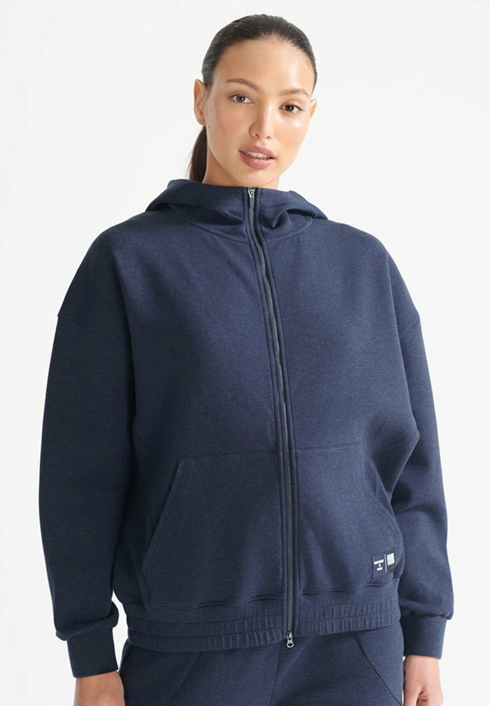 Superdry GYMTECH - Zip-up Sweatshirt - Navy Marl/dark Grey 1 Superdry GYMTECH - Zip-up Sweatshirt - Navy Marl/dark Grey