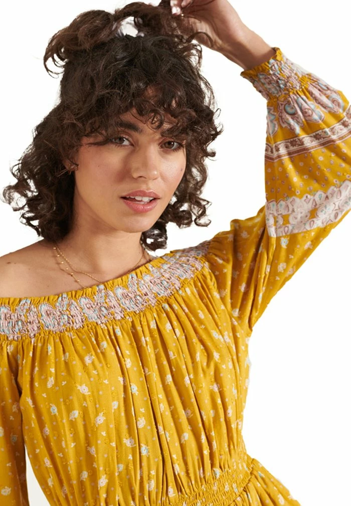 Superdry AMEERA OFF SHOULDER - Jumpsuit - Ochre 2 Superdry AMEERA OFF SHOULDER - Jumpsuit - Ochre - Image 2