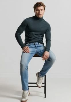 Superdry STUDIOS - Slim Fit Jeans - Washed Indigo -Superdry Shop 77e9b8cc20ba49e99cf194758fa591c3