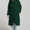 Superdry EVEREST LONGLINE PUFFER - Winter Coat - Enamel Green