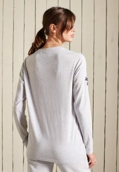 Superdry LONG SLEEVE - Long Sleeved Top - Glacier Grey Marl -Superdry Shop 78409721e66646dab1544e6bf89288fd