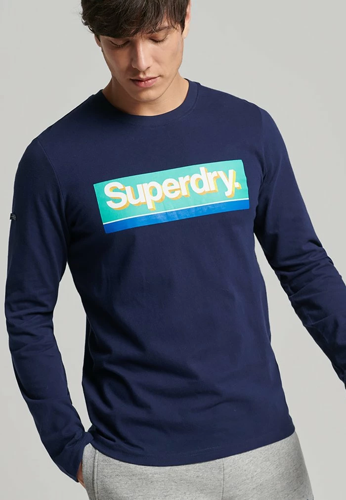 Superdry VINTAGE CORE LOGO SEASONAL - Long Sleeved Top - Atlantic Navy 1 Superdry VINTAGE CORE LOGO SEASONAL - Long Sleeved Top - Atlantic Navy