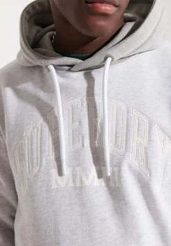 Superdry COLLEGE VARSITY ARCH MONO - Hoodie - Ice Marl -Superdry Shop 78f49b2d07c04f72985186f321181273