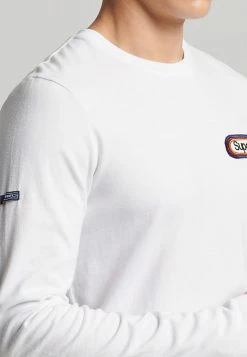 Superdry VINTAGE CORE LOGO SEASONAL - Long Sleeved Top - Brilliant White -Superdry Shop 796364a3bd72422483af6e198b19b034