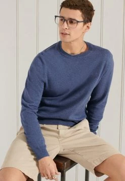 Superdry Jumper - Pilot Mid Blue Marl -Superdry Shop 797dc829cb1241f49dd4b01edd98e8bf