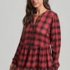 Superdry Jersey Dress - Red Check