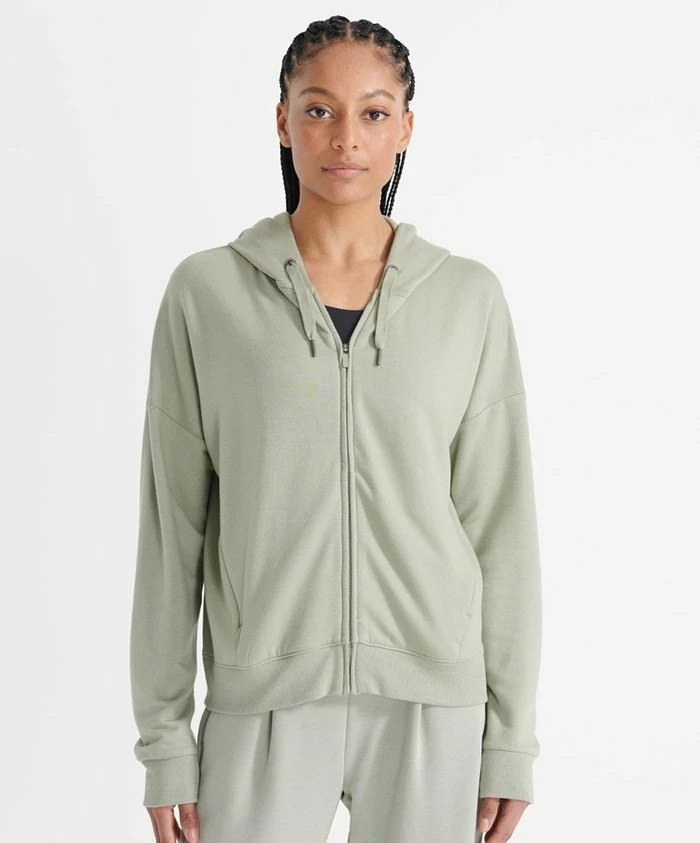 Superdry Zip-up Sweatshirt - Seagrass 1 Superdry Zip-up Sweatshirt - Seagrass