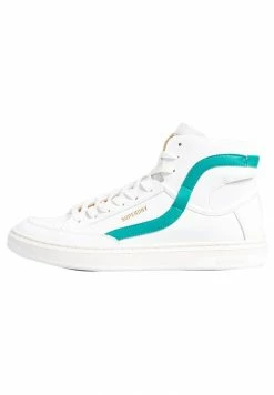 Superdry BASKET LUX - High-top Trainers - White/aqua