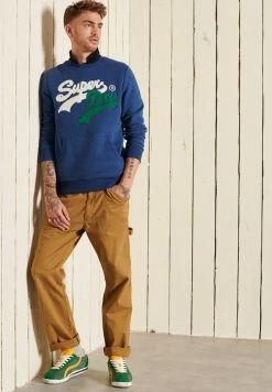 Superdry Sweatshirt - Bright Blue Marl -Superdry Shop 7a0126bfd15d40fb998d4edee135e669