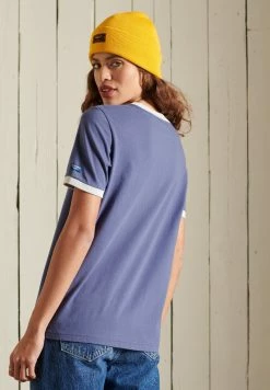 Superdry CORE LOGO AMERICAN CLASSICS RINGER - Print T-shirt - Soft Navy -Superdry Shop 7a278b479ade48468d764bc55cd083a6