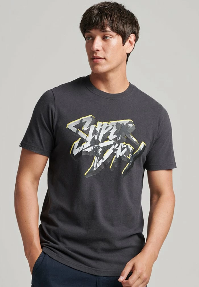 Superdry VINTAGE PHOTOGRAPHIC - Print T-shirt - Blackboard 1 Superdry VINTAGE PHOTOGRAPHIC - Print T-shirt - Blackboard