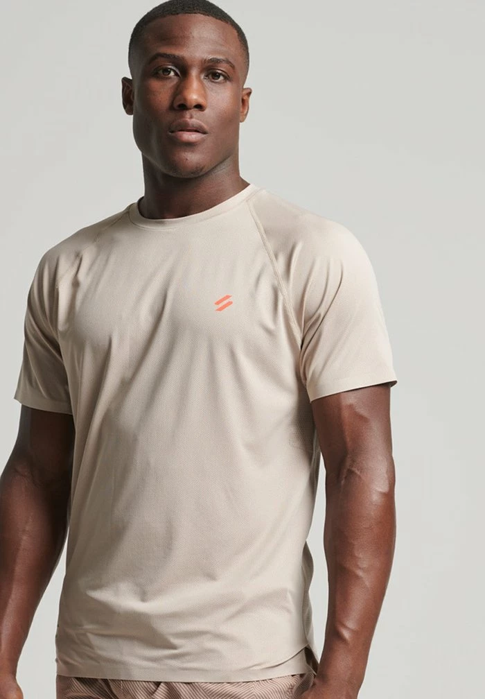 Superdry Print T-shirt - Warm Grey 1 Superdry Print T-shirt - Warm Grey