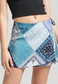 Superdry A-line Skirt - Bandana Blue Aop