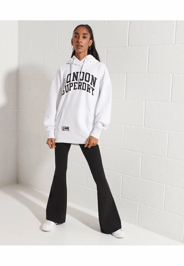 Superdry CITY COLLEGE - Hoodie - Optic 1 Superdry CITY COLLEGE - Hoodie - Optic