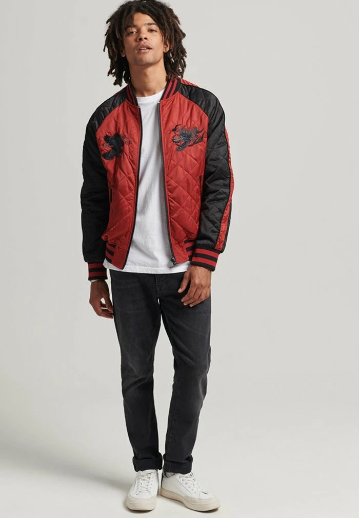 Superdry VINTAGE SUIKAJAN - Bomber Jacket - Expedition Red 1 Superdry VINTAGE SUIKAJAN - Bomber Jacket - Expedition Red