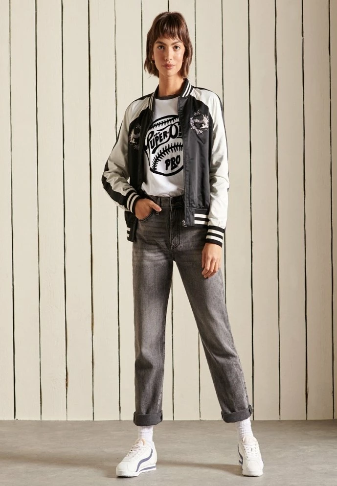 Superdry RAGLAN - Long Sleeved Top - Optic 1 Superdry RAGLAN - Long Sleeved Top - Optic