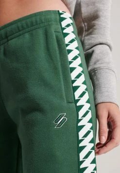 Superdry CODE TAPE - Tracksuit Bottoms - Dark Green
