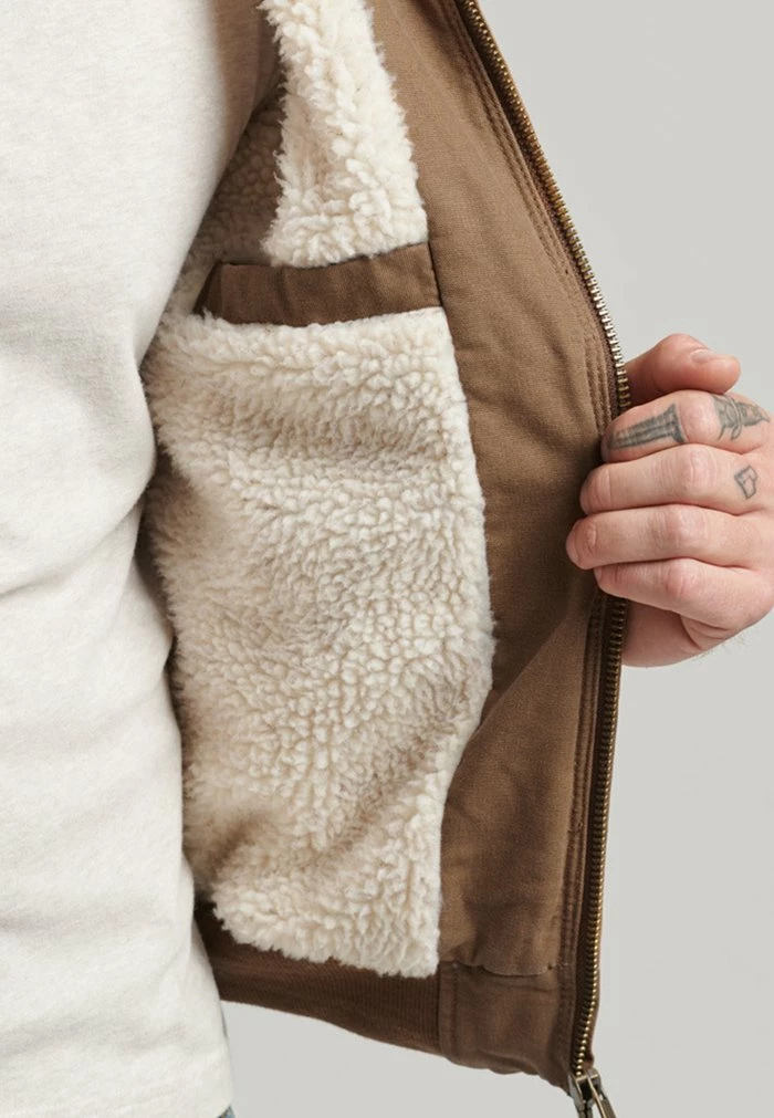 Superdry WORKWEAR - Zip-up Sweatshirt - Denim Co Tobacco 5 Superdry WORKWEAR - Zip-up Sweatshirt - Denim Co Tobacco - Image 5