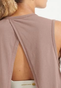 Superdry FLEX LOOSE OPEN BACK TANK - Top - Dark Taupe -Superdry Shop 7c62b33aba614e0397dd43f08bea4c7d