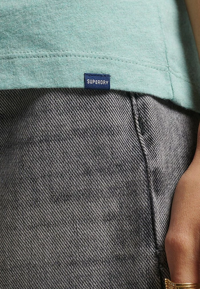 Superdry VINTAGE LOGO EMBROIDERED - Top - Sage Marl 3 Superdry VINTAGE LOGO EMBROIDERED - Top - Sage Marl - Image 3