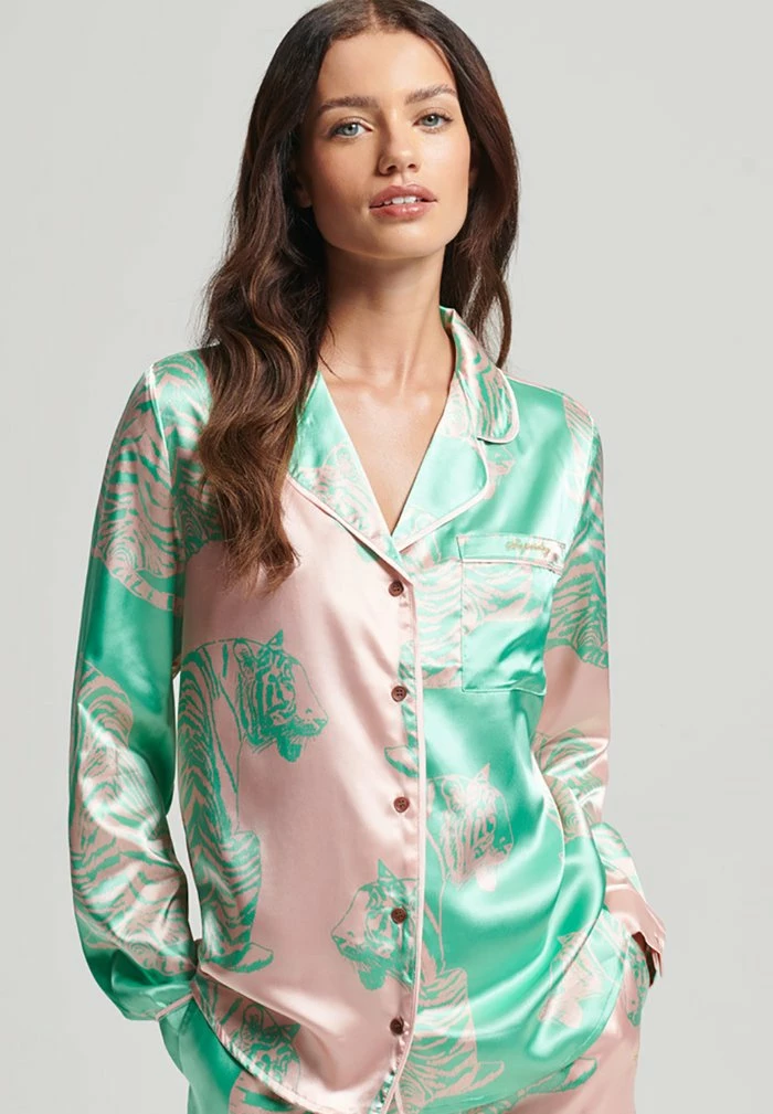 Superdry LONG SLEEVE - Pyjama Top - Mixed Tiger 1 Superdry LONG SLEEVE - Pyjama Top - Mixed Tiger