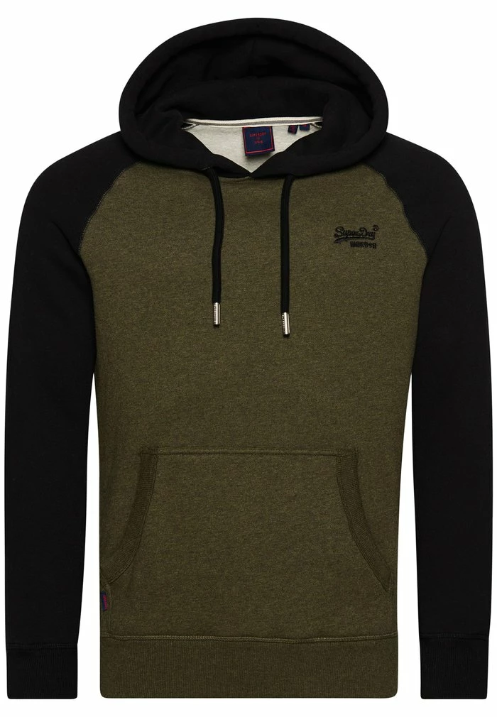 Superdry VINTAGE - Hoodie - Olive Marl Black 4 Superdry VINTAGE - Hoodie - Olive Marl Black - Image 4