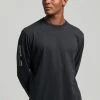 Superdry RECYLED LONG SLEEVE - Pyjama Top - Phantom Marl