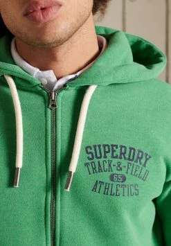 Superdry TRACK & FIELD - Zip-up Sweatshirt - Oregon Green Marl -Superdry Shop 7cd7c862503445da99477359ceec0c69