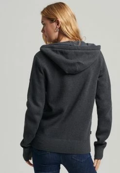 Superdry ESSENTIAL - Zip-up Sweatshirt - Tar Mega Marl -Superdry Shop 7d004ca4558f45729b58cc1bd3e9663b